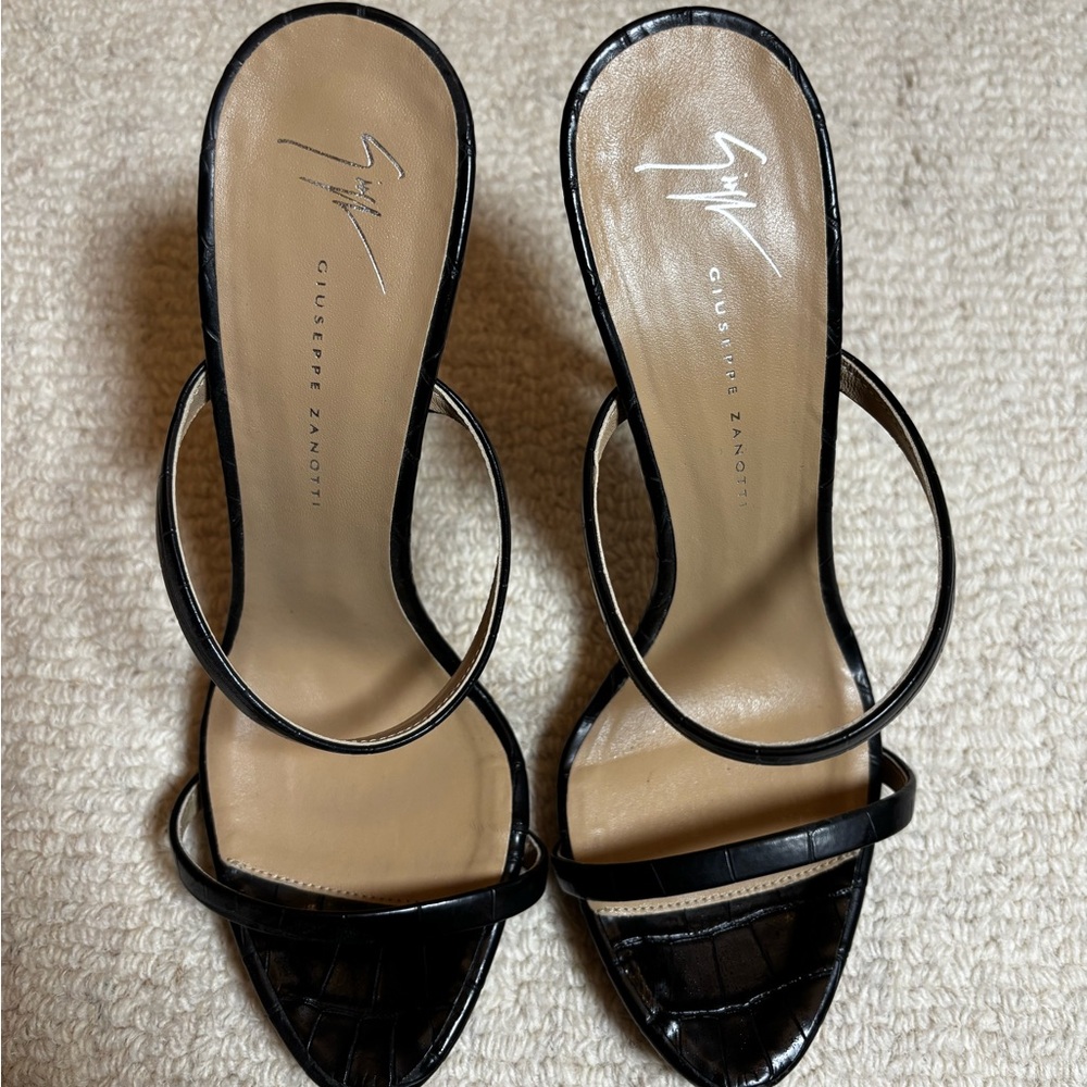 Giuseppe Zanotti Black Strappy Heels